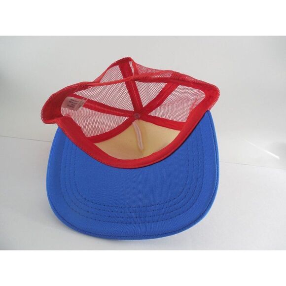 Merica Trucker Snapback Hat Vintage American Red White Blue - Picture 5 of 7